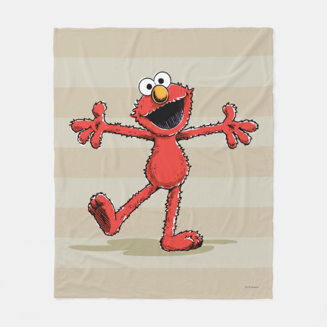 Vintage Elmo Fleecedecke (Vorderseite)