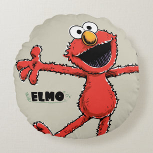 Vintage Elmo Rundes Kissen