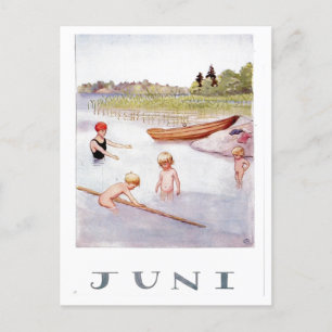 Vintage-Elsa-Beskow-Juni-Postkarte Postkarte