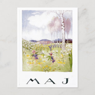 Vintage-Elsa-Beskow-Mai-Postkarte Postkarte