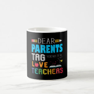 Vintage Eltern Liebe Lehrer Funny Back to School Kaffeetasse