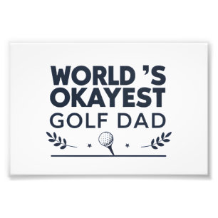 Vintage-Emblem: Weltbester Golf-Vater Fotodruck