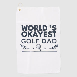 Vintage-Emblem: Weltbester Golf-Vater Golfhandtuch