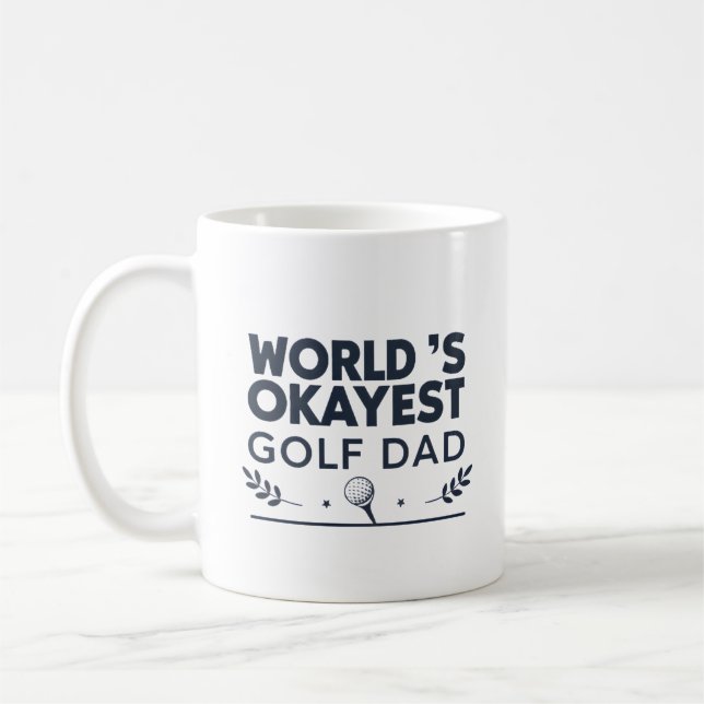 Vintage-Emblem: Weltbester Golf-Vater Kaffeetasse (Links)