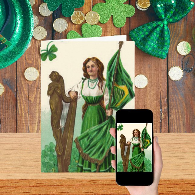 Vintage Embleme von St. Patrick Karte (Vintage St. Patrick's Emblems of Erin Card)