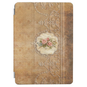 Vintage Embossed Gold Scrollwork und Rose iPad Air Hülle