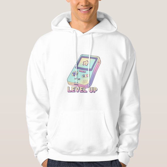 Vintage Embroidered Hoodie – Unisex Retro Stitch  (Vorderseite)