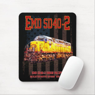 Vintage EMD SD40-2 Diesel-Lokomotive - amerikanisc Mousepad