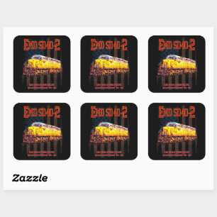 Vintage EMD SD40-2 Diesel-Lokomotive - amerikanisc Quadratischer Aufkleber