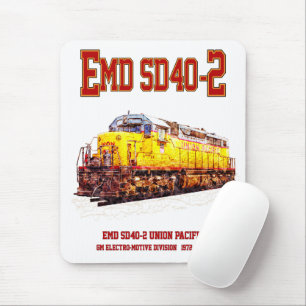 Vintage EMD SD40-2 Diesellokomotive. Mousepad