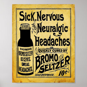 Vintage Emersons Bromo Seltzer Druck Poster