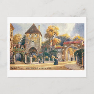 Vintage Emmeramer Tor in Regensburg, Deutschland Postkarte