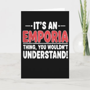 Vintage Emporia T-Shirt Es ist eine Emporia-Sache Karte