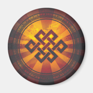 Vintage-Endlosknoten-Druck Magnet