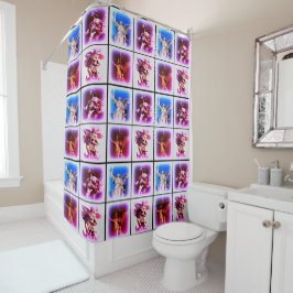 Vintage Engel Duschvorhang