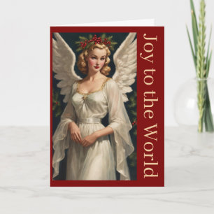 Vintage-Engel-Kunst-Weihnachten Individuelle Nachr Karte