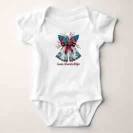 Vintage-Engel mit Floralmuster und festlichen Band Baby Strampler