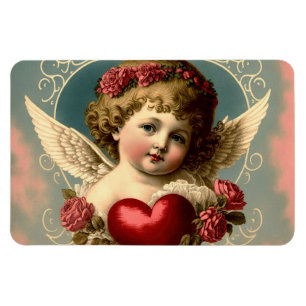 Vintage Engel mit Herz Magnet