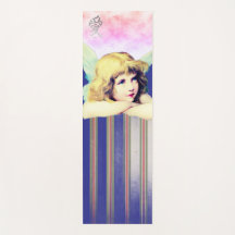 VINTAGE ENGEL MIT STREIFEN UND WOLKEN YOGA-MATTE
