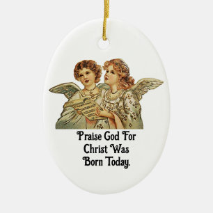 Vintage Engel singen Keramik-Ornament Keramik Ornament