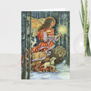 Vintage-Engel-Weihnachtskarte Feiertagskarte