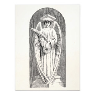 Vintage Engels-Statue 1800s Winged Engel Fotodruck