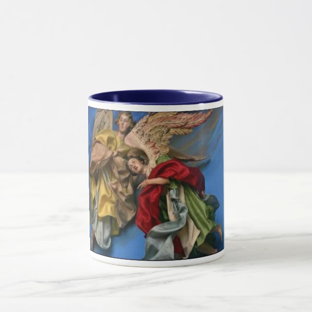 Vintage Engels Weihnachtskaffee Tasse (Zentrum)