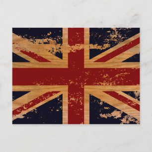 Vintage England-Flagge 2 Postkarte