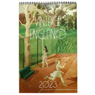 Vintage-England-Landschaft, Retro Kalender