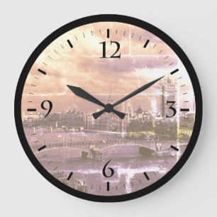 Vintage England London Die Themse Große Uhr