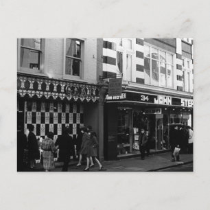 Vintage England London Geschäfte Carnaby street Postkarte