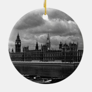 Vintage England London Parlamentsgebäude 70er Keramikornament