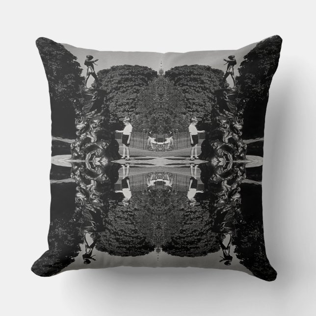 Vintage England London Peter Pan statue Kensington Kissen (Vorderseite)