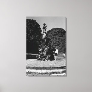 Vintage England London Peter Pan statue Kensington Leinwanddruck