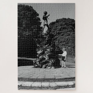Vintage England London Peter Pan statue Kensington Puzzle