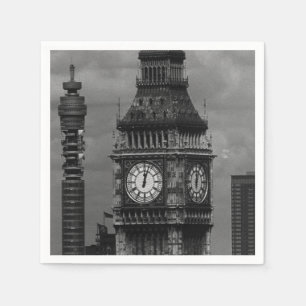 Vintage England London Postamt Turm Big Ben Serviette