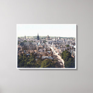 Vintage England print, Oxford High Street c1885 Leinwanddruck