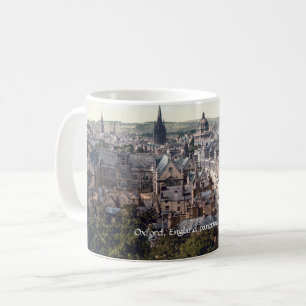 Vintage England-Tasse, Oxford-Stadtpanorama c1895 Kaffeetasse