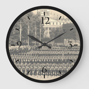 Vintage Englandwache marschieren in langsamer Zeit Große Wanduhr