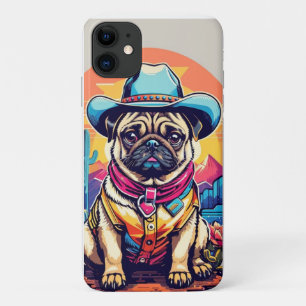 Vintage-Englisch-Bulldogge-Cowboy-lustige-westlich Case-Mate iPhone Hülle