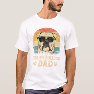 Vintage-Englisch-Bulldoggen-Vater-Hund T-Shirt