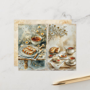Vintage-Englisch-Frühstücks-Scrapbook-Papier