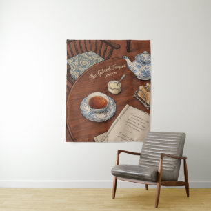 Vintage englische Afternoon-Tea-Kunst Wandteppich