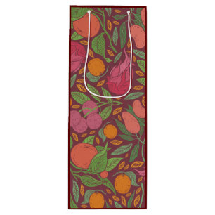 Vintage Englische Gartenmuster Geschenktüte Für Weinflaschen