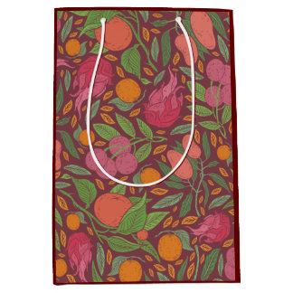 Vintage Englische Gartenmuster Mittlere Geschenktüte