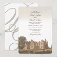Vintage englische Manor Chateau Villa Hochzeit