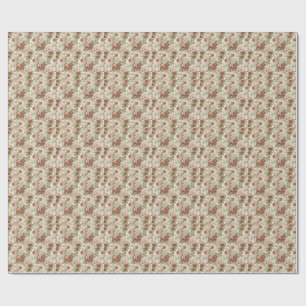 Vintage-englische Rose und cremefarbene Blumengart Geschenkpapier