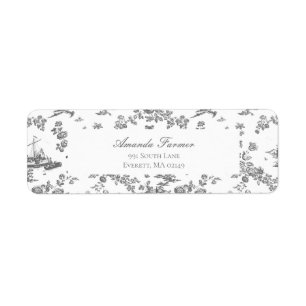 Vintage englisches Blumengemuster Toile de Jouy-Gr