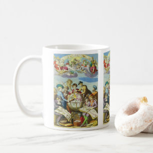 Vintage Entdecker mit antiker Globuskarte, 1542 Kaffeetasse