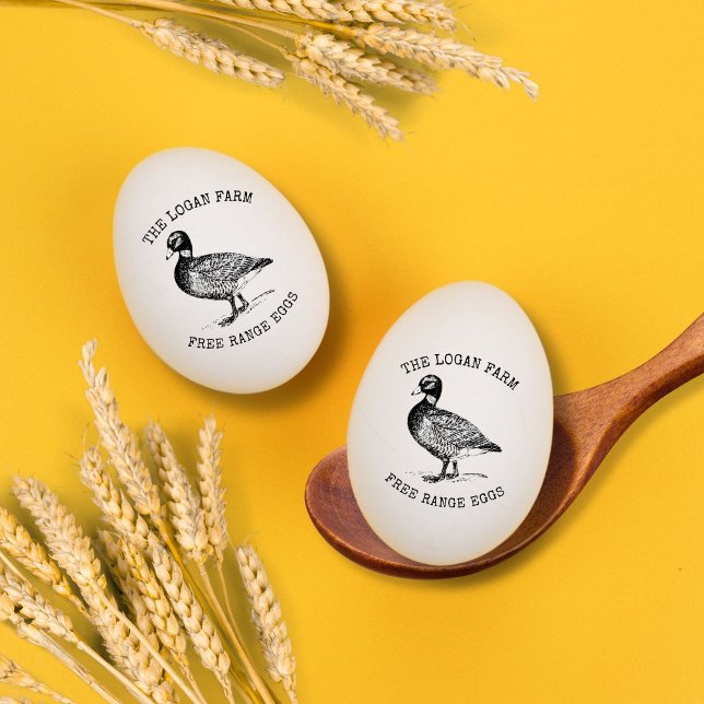 Vintage Ente Bauernhof Personalisierte Ei-Briefmar Gummistempel (Von Creator hochgeladen)